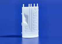 3D gedruckter Keramik-Fluidreaktor im Schnitt aus Aluminiumoxid