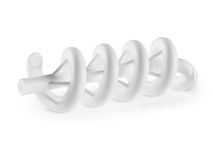 3D printed curved ceramic channel as coil made of alumina