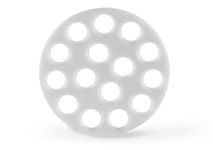 3D printed perforated ceramic plate made of aluminum